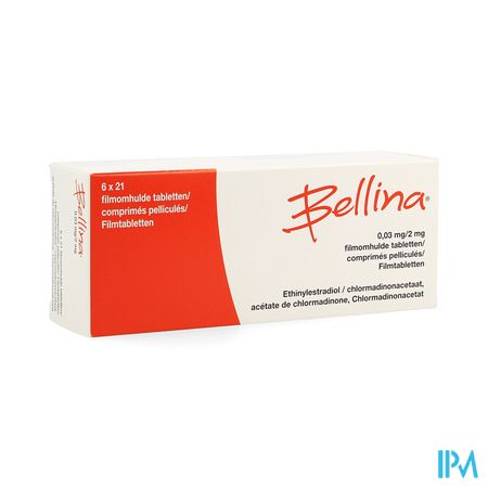 Bellina 0,03mg/2mg Comp 6 X 21