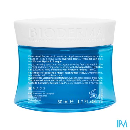 Bioderma Hydrabio Creme Hydra Verzorging Rijk 50ml 3