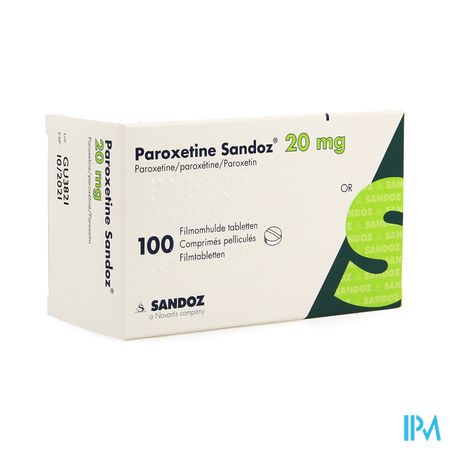 Paroxetine Sandoz 20mg Impex. Filmomh Tabl 100 Pip