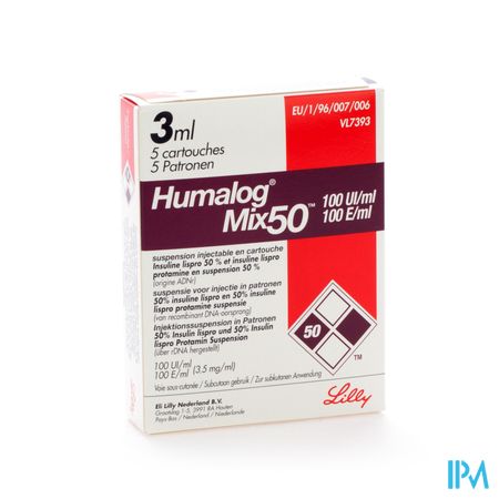 Humalog Mix 50 100u/1ml 5x3ml 1