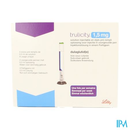 Trulicity 1,50mg/0,5ml Opl Inj Voorgevulde Pen 4