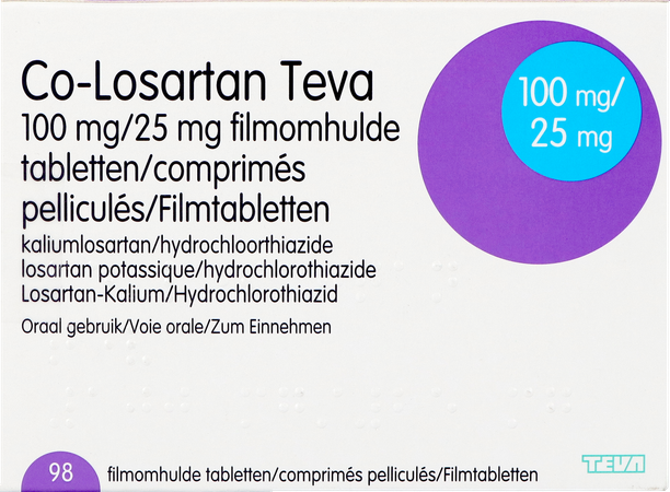 Co Losartan Teva 100mg/25mg Filmomh Tabl 98 3