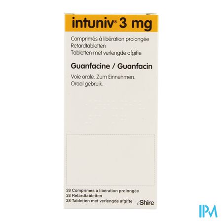 Intuniv 3mg Verlengde Afgifte Comp 28 X 3mg 1