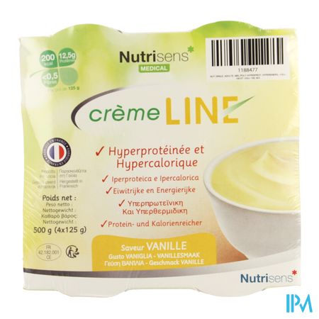 Cremeline+ Vanille Z/lactose 4x125g 2