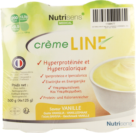 Cremeline+ Vanille Z/lactose 4x125g 2
