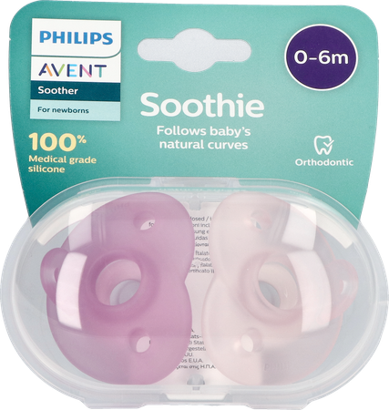 Philips Avent Sucette +0m Soothie Girl 2 1
