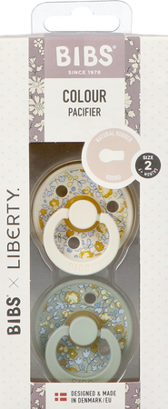 Bibs 2 Fopspeen Liberty Latex Rond Duo Eloise Sage 1