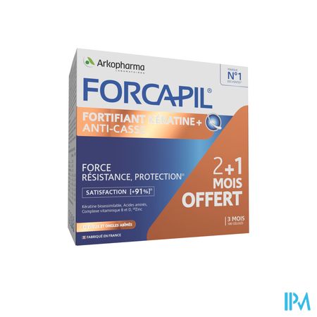 Forcapil Keratine+ Lot Caps 180 16