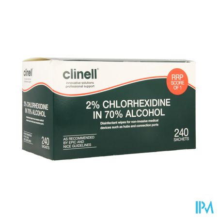 Clinell Alcoholdoekjes+2% Chloorhexidine 240