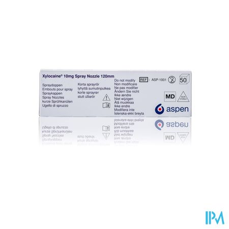 Xylocaine N/ster. Embouts/doppen 50 - 120 Mm 4
