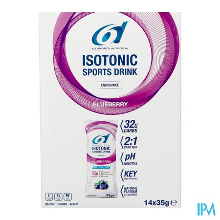 6d Isotonic Sports Drink Blueberry Pdr Zakje14x35g 1