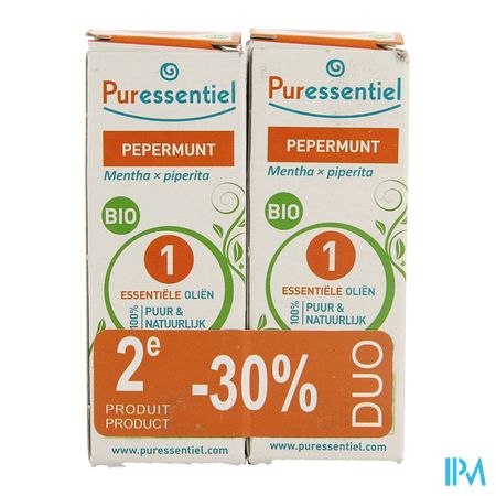 Puressentiel Eo Pepermunt Bio 2x10ml 2