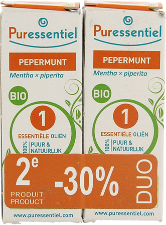 Puressentiel Eo Pepermunt Bio 2x10ml 2