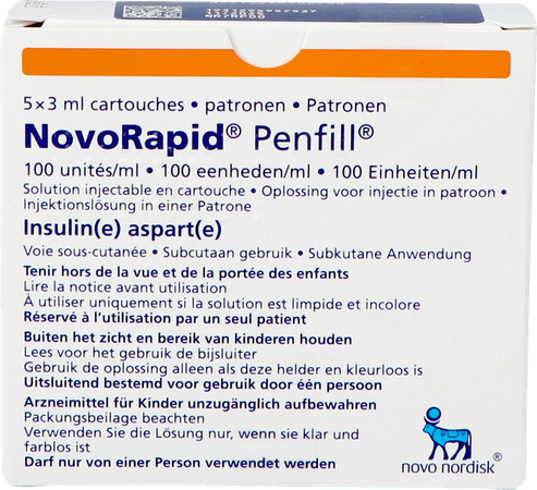 Novorapid Penfill 5x3ml 100 U/ml 2