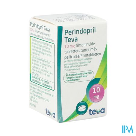 Perindopril Teva 10,0mg Filmomh Tabl 30 X 10,0mg