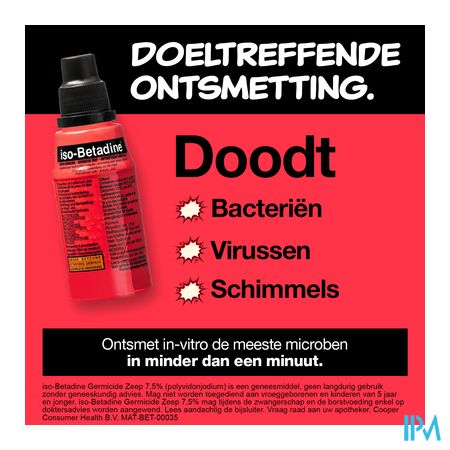 Iso Betadine Germicide Zeep 7,5% 125ml 13