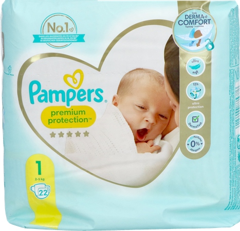 Pampers Premium Protection Carry Pack S1 22 2