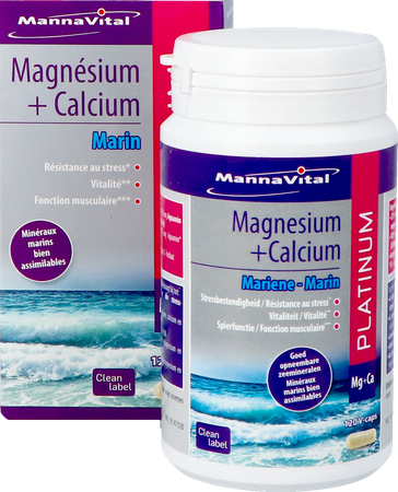 Mannavital Magnesium + Calcium Mariene V-caps 120 13