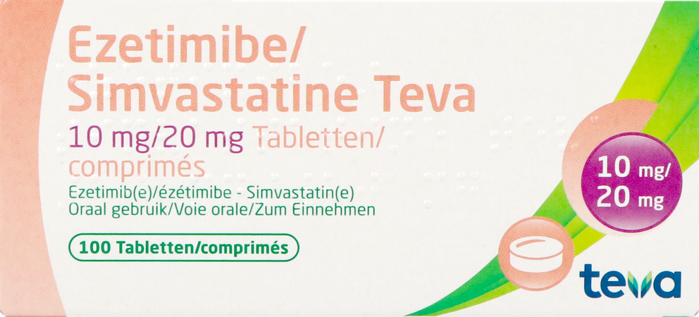 Ezetimibe Simvastatine Teva 10/20mg Tabl 100 Blist 2