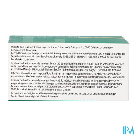 Lamotrigine Eg 100mg Orifarm Comp Orodisp. 90 4
