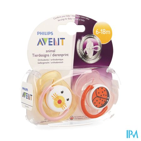 Philips Avent Fopsp Diertjes Silicoon Dubbel 6-18m 2 SCF182/24