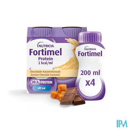 Fortimel Protein 2kcal Karamel&chocolade 4x200ml