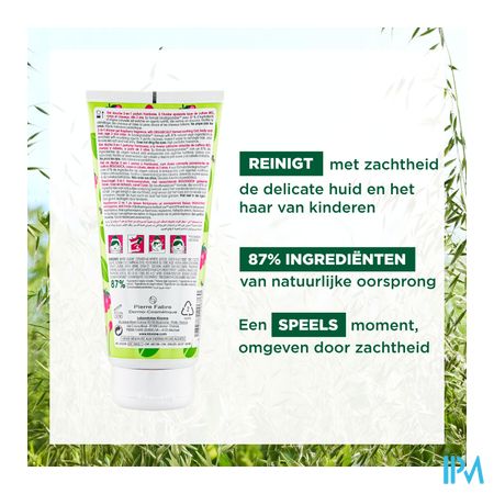 Klorane Petit Junior Douche Gel Framboos 200ml Nf 8