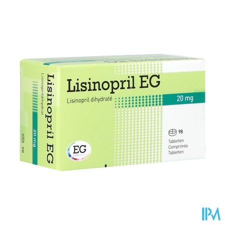 Lisinopril Eg 20mg Pi Pharma Comp 98x20mg Pip