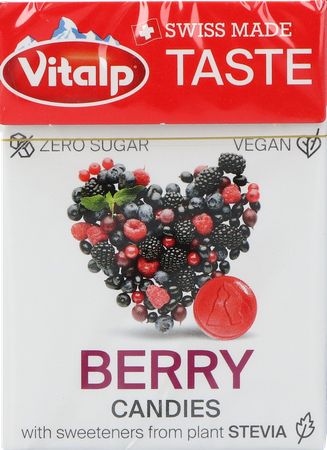 Vitalp Snoepje Rode Bessen Z/suiker Stevia 25g 1