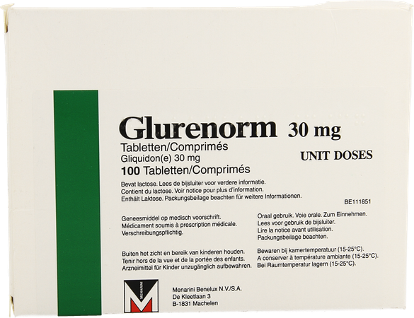 Glurenorm Comp 100 X 30mg 3