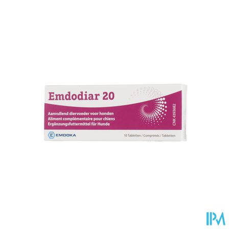 Emdodiar 20 Aanvullend Diervoed. Hond Comp 10