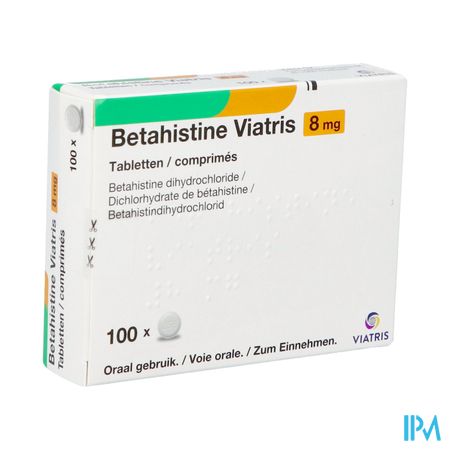 Betahistine Viatris 8mg Comp 100