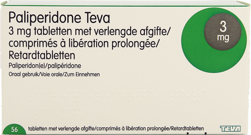 Paliperidone Teva 3mg Verl.afgifte Comp 56 X 3mg 1