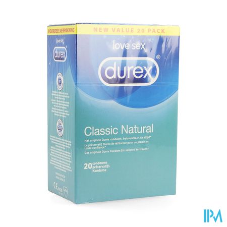 Durex Classic Natural Preservatifs 20