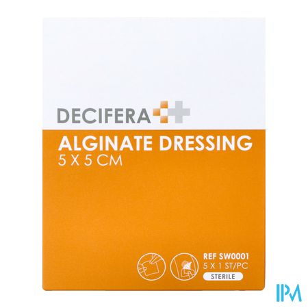 Decifera Alginate Dressing 5x 5cm 5 1
