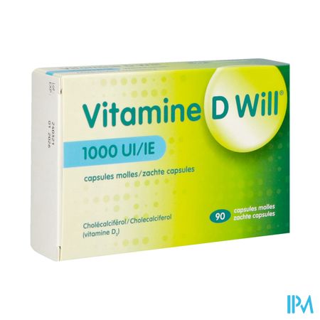 Vitamine D Will 1000ie Zachte Caps 90