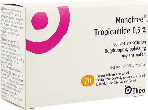 Monofree Tropicamide 0,5% 20x0,4ml 2