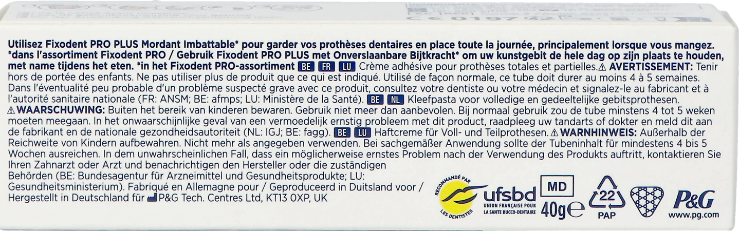 Fixodent Proplus Unbeatable Bite Tube 40g 4