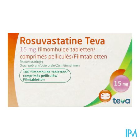 Rosuvastatine Teva 15mg Filmomh Tabl 100 3