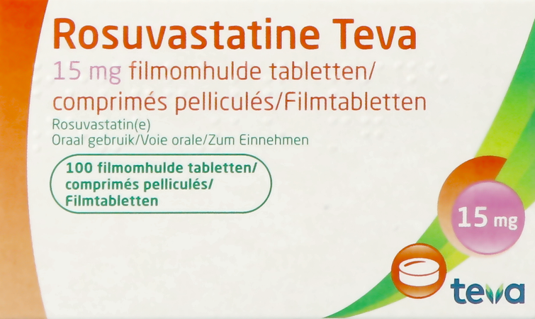 Rosuvastatine Teva 15mg Filmomh Tabl 100 3