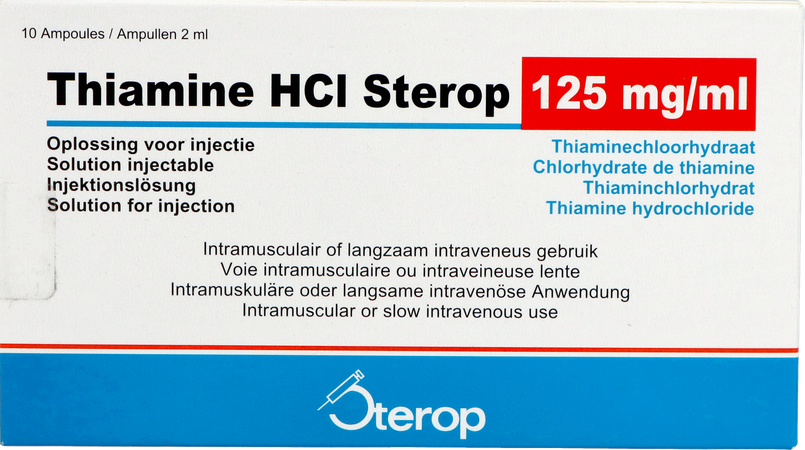 Thiamine HCl Sterop 125 mg/ml inj. opl. i.v. amp. 10 x 2 ml 1