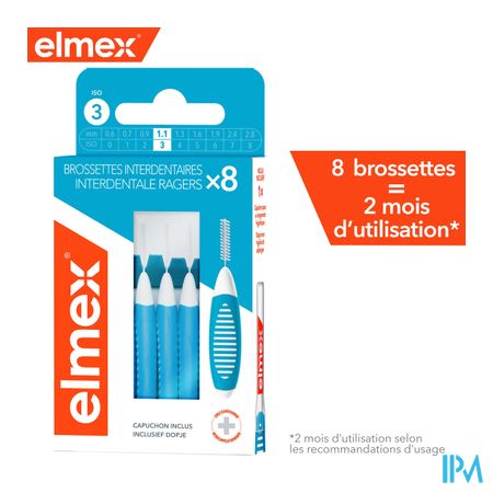 Elmex Set Interdentale Borsteltjes Iso 3 1,1mm 8 6