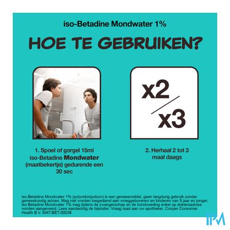 Iso Betadine 1% Nf Mondwater 200ml Ready To Use 17