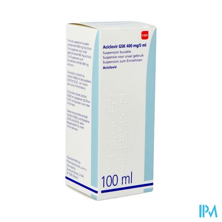 Aciclovir Gsk Susp 100ml 400mg/5ml