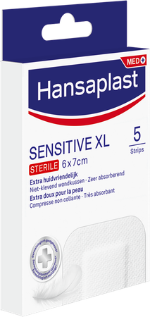 Hansaplast Sensitive Xl 6cmx7cm Strips 5 1