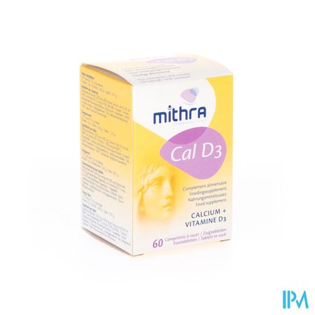 Mithra Cal D3 Zuigtabl-kauwtabletten 60