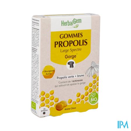 Herbalgem Propolis Large Spectre Bio Gommes 24