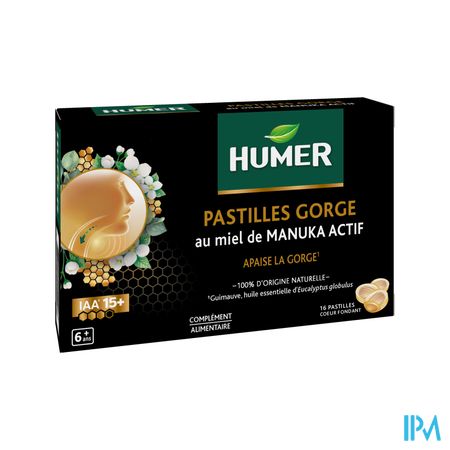 Humer Keelspastille Manuka Honing Actief Past 16