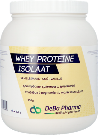 Whey Proteine Isolaat Vanille Caps 900g Deba 3