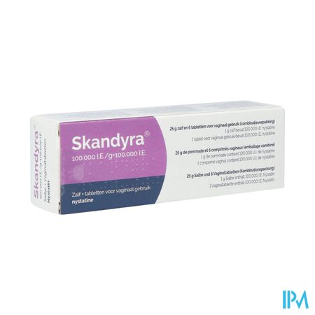 Skandyra 100000ui/g+100000ie Zalf 25g+vag.tabl 6